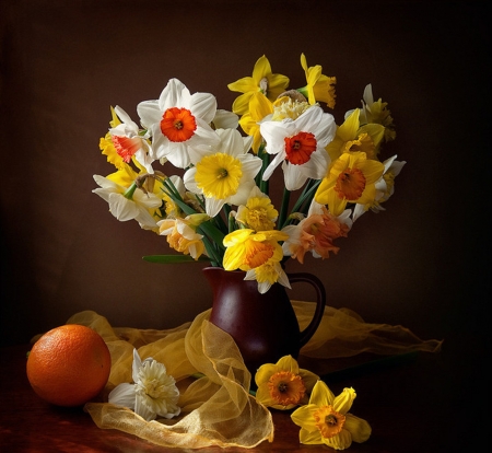 Still Life - amazing, flowers, still life, yellow