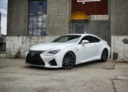 Lexus-RC-F - sports car, white, lexus, black rims