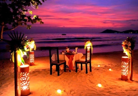 Beautiful - beach, view, evening, romantic