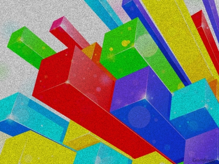 COLOURED BLOCKS - coloured, creation, abstract, blocks