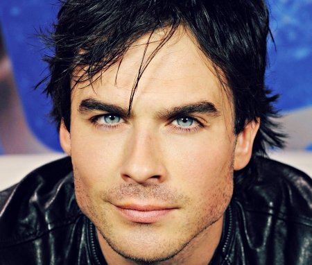 Ian Somerhalder - black, actor, blue, eyes, Ian Somerhalder, face, man