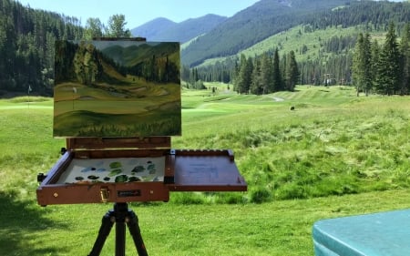 Painting of Panorama Golf Cource, B.C.