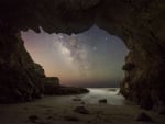 The Milky Way from a Malibu Sea Cave