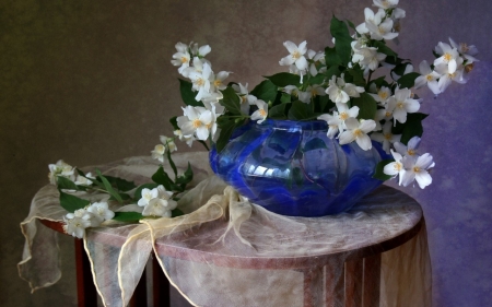 Still Life - flowers, vase, table, summer