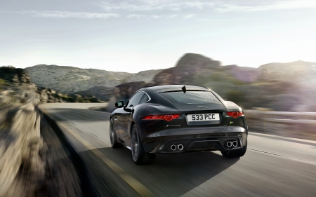 jaguar f type r coupe - british, nature, coupe, jaguar