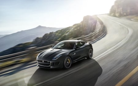 jaguar f type r coupe - jaguar, coupe, nature, british