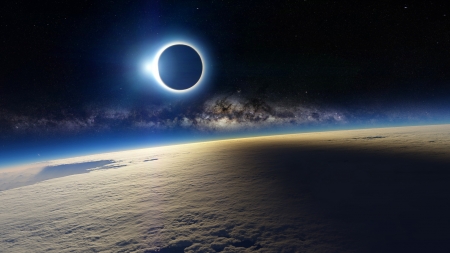 Eclipse - space, CGI, 3D, eclipse