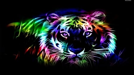 wallpaper - love, tigers, angels, fire