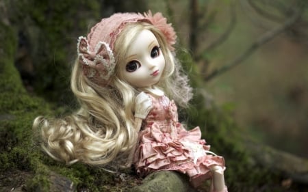 Pretty Blonde Doll - doll, toy, blonde, dress