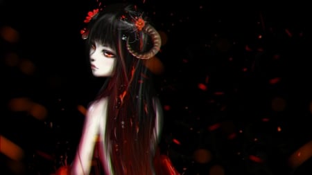 Demoness - fantasy, demoness, female, demon, dark, horns