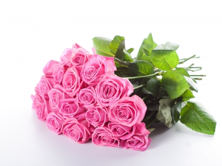 Beautiful pink flowers - Pink, bouquet, pink, leaves