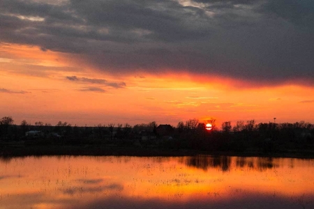 Sunset - cloud, lake, nature, sunset