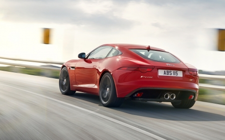 jaguar f type coupe - jaguar, coupe, british, red