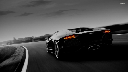 lamborghini aventador - road, lamborghini, italian, aventador