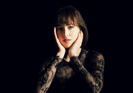 Dakota Johnson - woman, actress, dakota johnson, girl, black