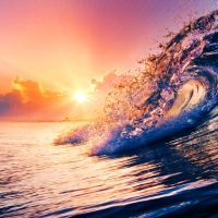 Sunset Ocean Wave