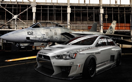 aircraft and car - aircraft, fun, car, military, cool