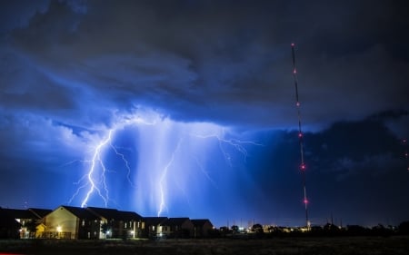 Thunder Storm - storm, clouds, nature, lightning