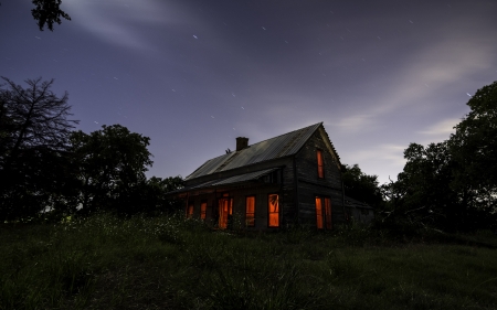 House in the woods - nature, wood, tree, house