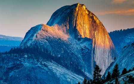 Mountain - rock, tree, nature, mountain