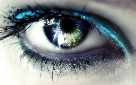 I see ..Heaven... - big eye, eye, blue, heaven