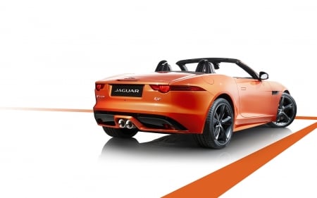 jaguar f type black pack - jaguar, convertible, orange, british