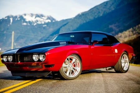 1968-Pontiac-Firebird - Custom Wheels, Red, GM, Black