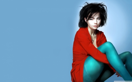 bjork - bjork, painting, singer, female