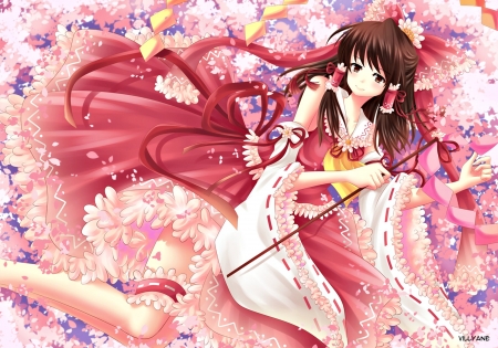 Hakurei Reimu - hakurei, touhou, anime, girl, manga, villyane