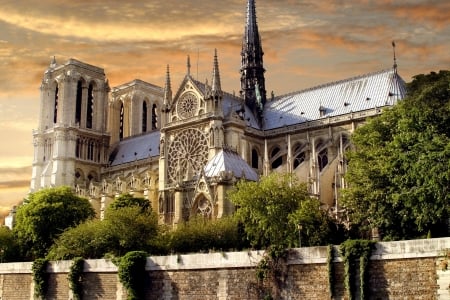 Notre Dame, Paris - isle, city, church, riverside, building