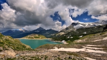 Splendid our planet - cloud, lake, nature, mountain