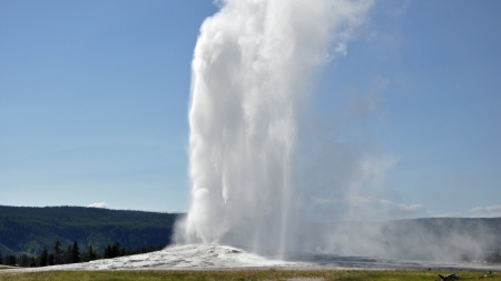 Old Faithful - phil brown, old faithful, yellowstone, geyser, widescreen