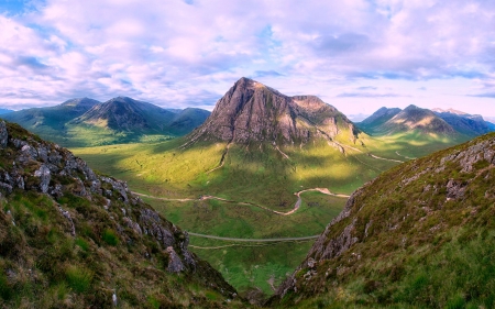 The Big Boochle, Highlands, Scotland - nature, valley, mountain, scotland