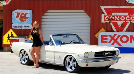 1964--Ford-Mustang-Convertible - babe, white, classic, hot