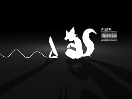 PURE DIGITAL - fox, monitor, wallpaper, digital, pure