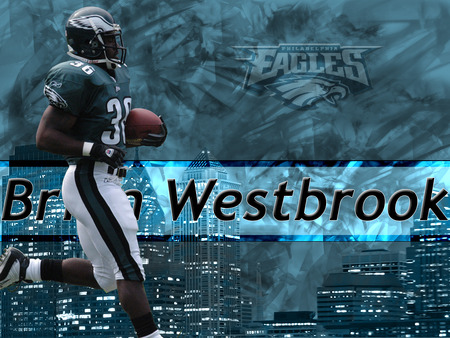 Brian Westbrook (Eagles) - eagles, brian westbrook, philadelphia, running back, philadelphia skyline