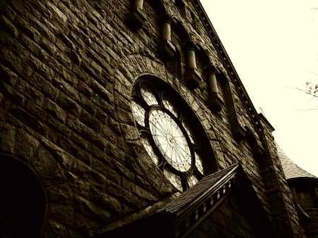 The Facade - rosary, window, outside, church, stone, facade