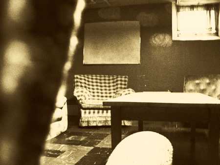 Old  Picture - basement, couches, old, sepia, rusty