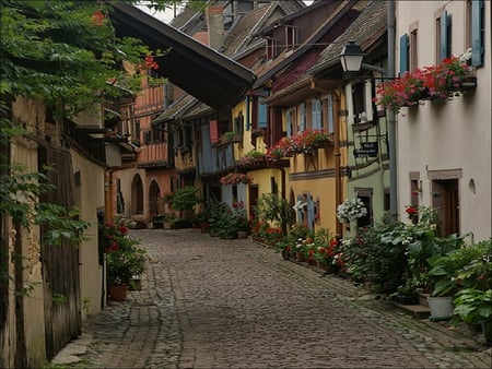 Alley in Eguisheim - alley, eguisheim