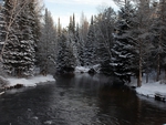 Crisp morning at the Jordan River.