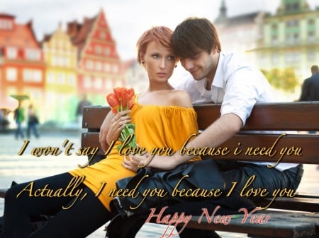 Romantic Couple - people, words, love, couple, romance, message