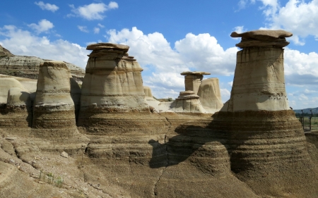 Hoodoos of Drumheller, Alberta - unique, canada, hoodoo, nature