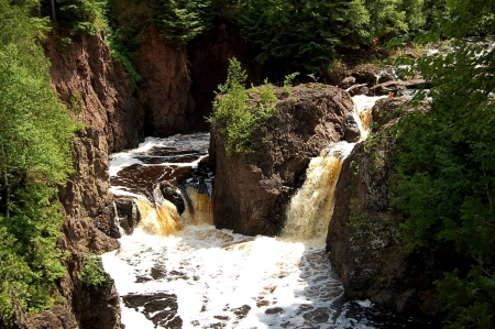 Copper Falls - fun, nature, cool, forest, river, waterfall