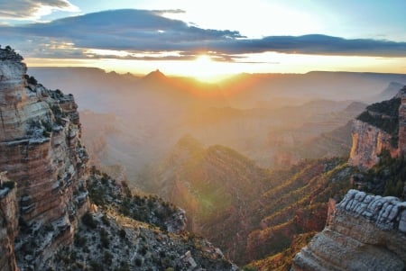 Grand Canyon sunset - cool, fun, desert, grand canyon, sunset, nature