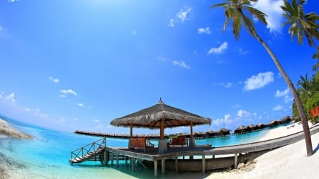 Beach Resort - sea, sand, vacation, sky