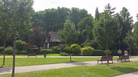 A walk in an Alsace park. - france, strasbourg, greenery, trees, serenity, nature, calm