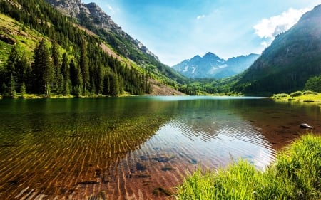 Lake - nture, lake, forest, mountain