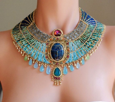 Pharaonic necklace - girl, egypt, neck, necklace