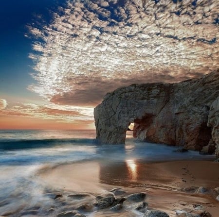 Clouds - nature, beach, cloud, sea