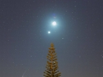 Comet PanSTARRS, Moon, and Venus